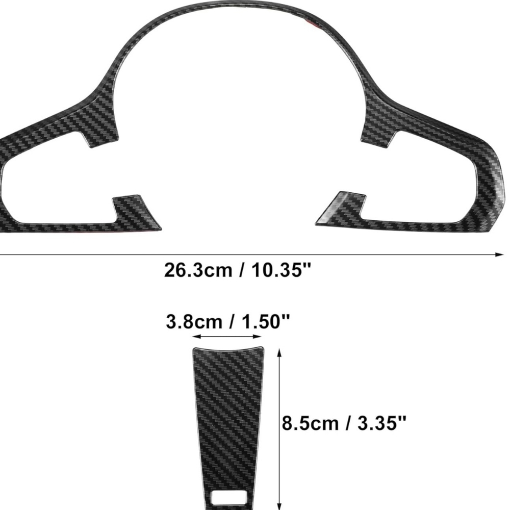 ACROPIX Front Car Interior Accessories Steering Wheel Cover Trim Fit for BMW 3 S